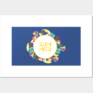 Summer vacation illustration Posters and Art